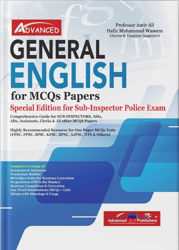 General English MCQs for Sub-Inspector Police Exam 2025