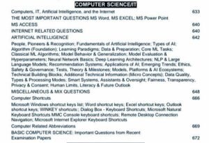 GK One Liner by Iqra Imtiaz table of contents page 1