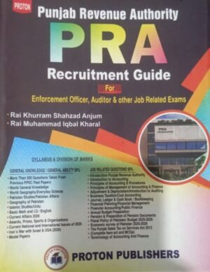 Punjab Revenue Authority PRA Enforcement Officer Test Preparation Guide Book Cover